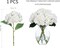 Spring Tabletop Decor – 6PCS White Silk Hydrangea Artificial Flowers for Home, Wedding & Party Centerpieces